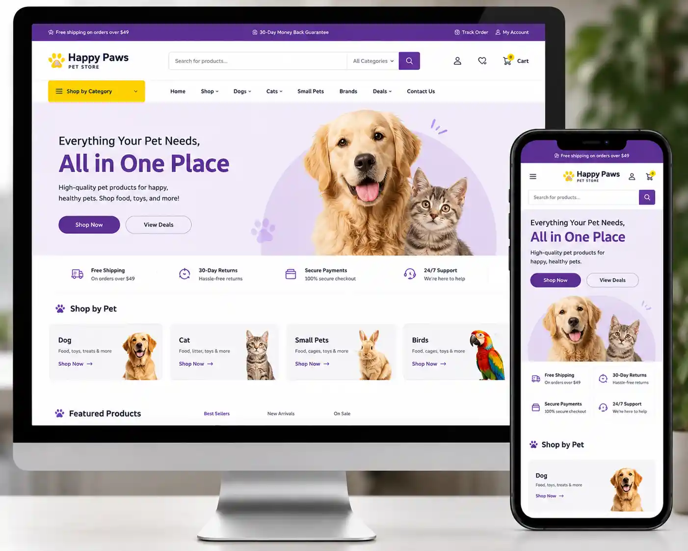 Pet Store Ecommerce Website | WooCommerce Online Store Case Study